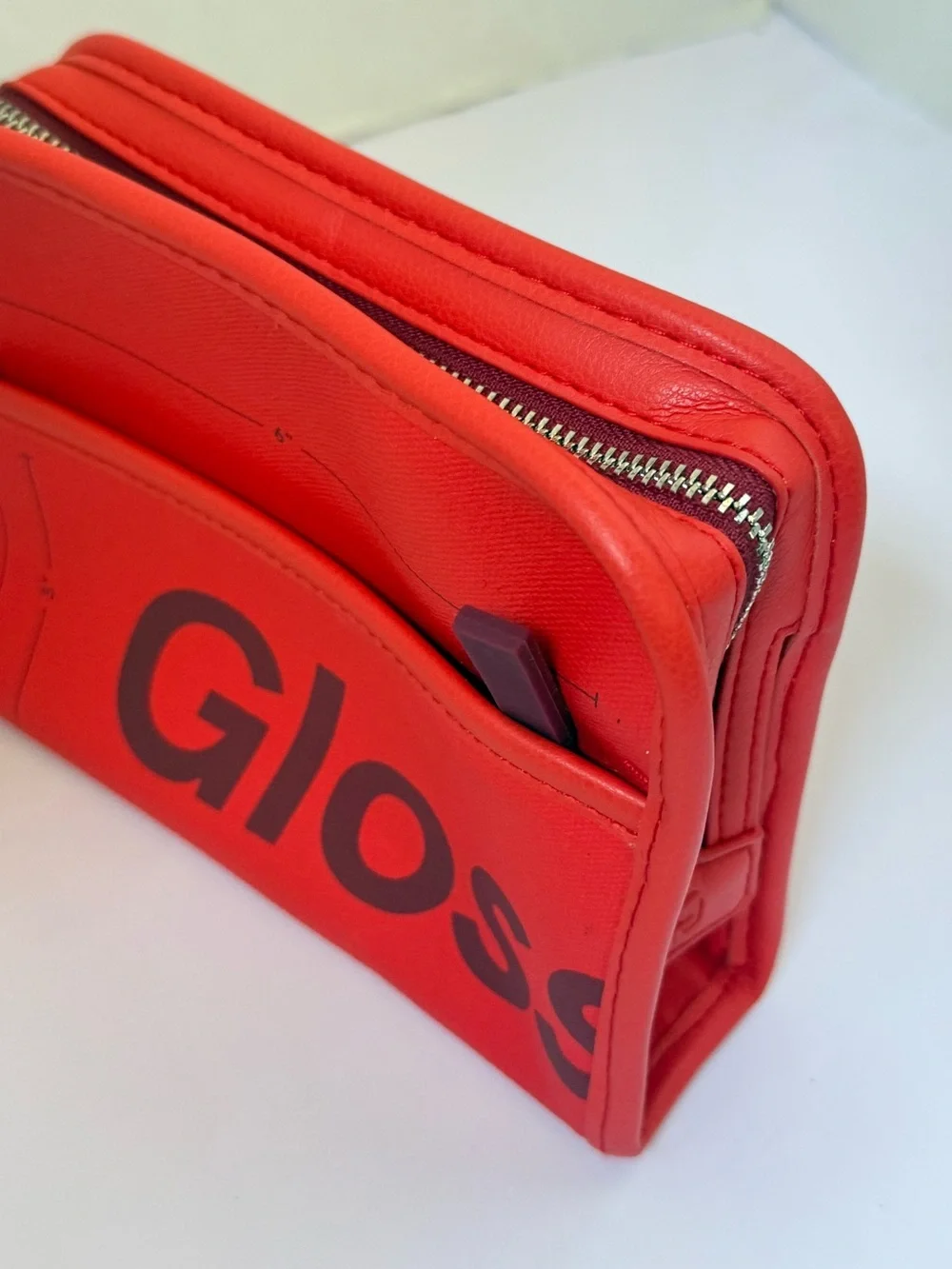 Glossier Atlanta Exclusive Mini Red Beauty Makeup Bag